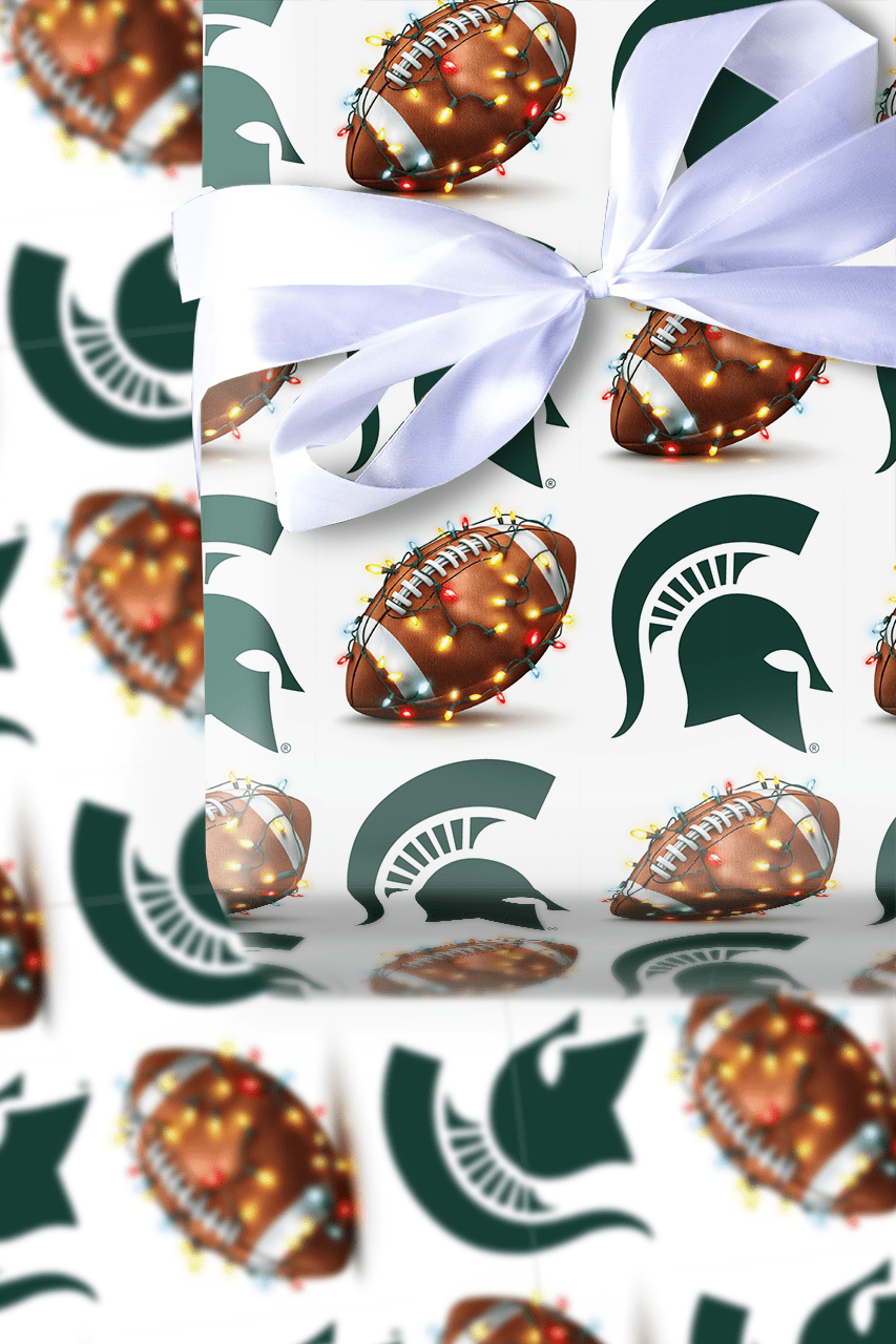 Spartan End Zone Lights - Wrapping Paper - Aspen & Arlo
