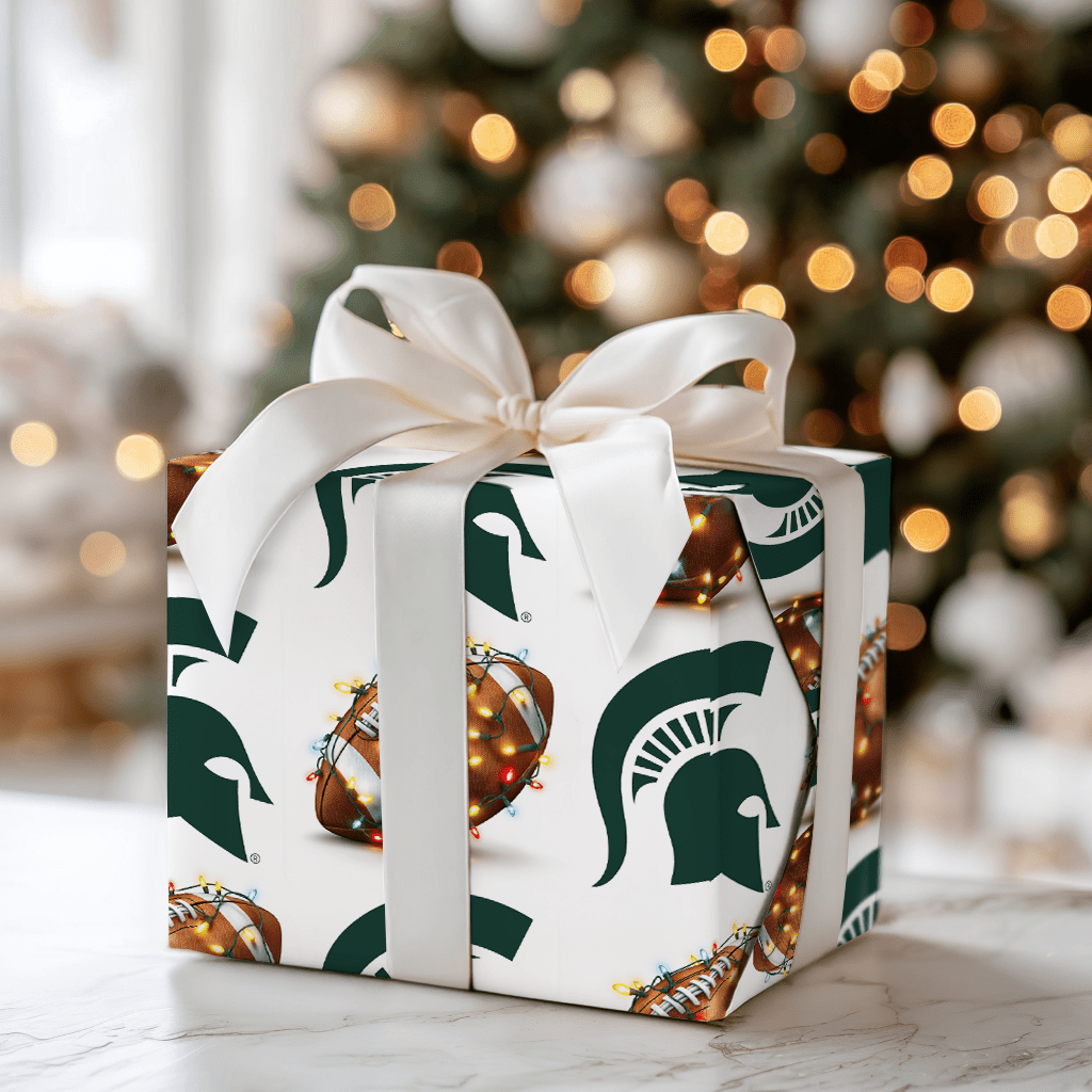 Spartan End Zone Lights - Wrapping Paper - Aspen & Arlo