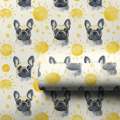 Sunny Day with the Frenchies - Wrapping Paper - Aspen & Arlo