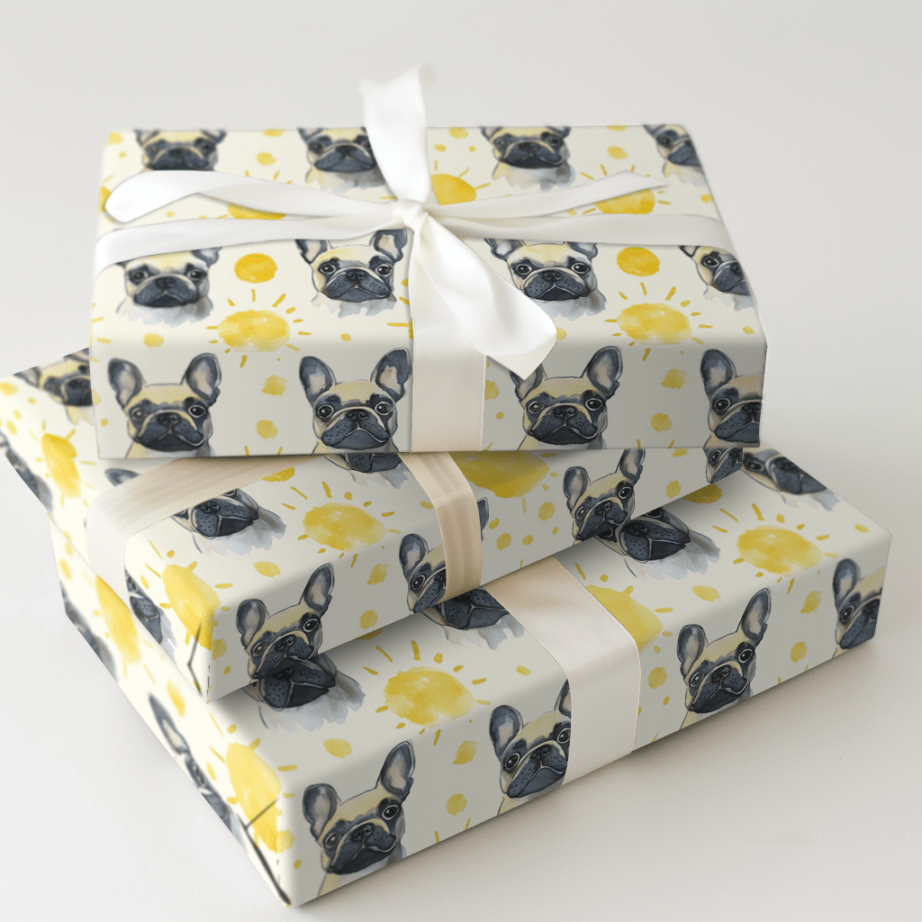 Sunny Day with the Frenchies - Wrapping Paper - Aspen & Arlo