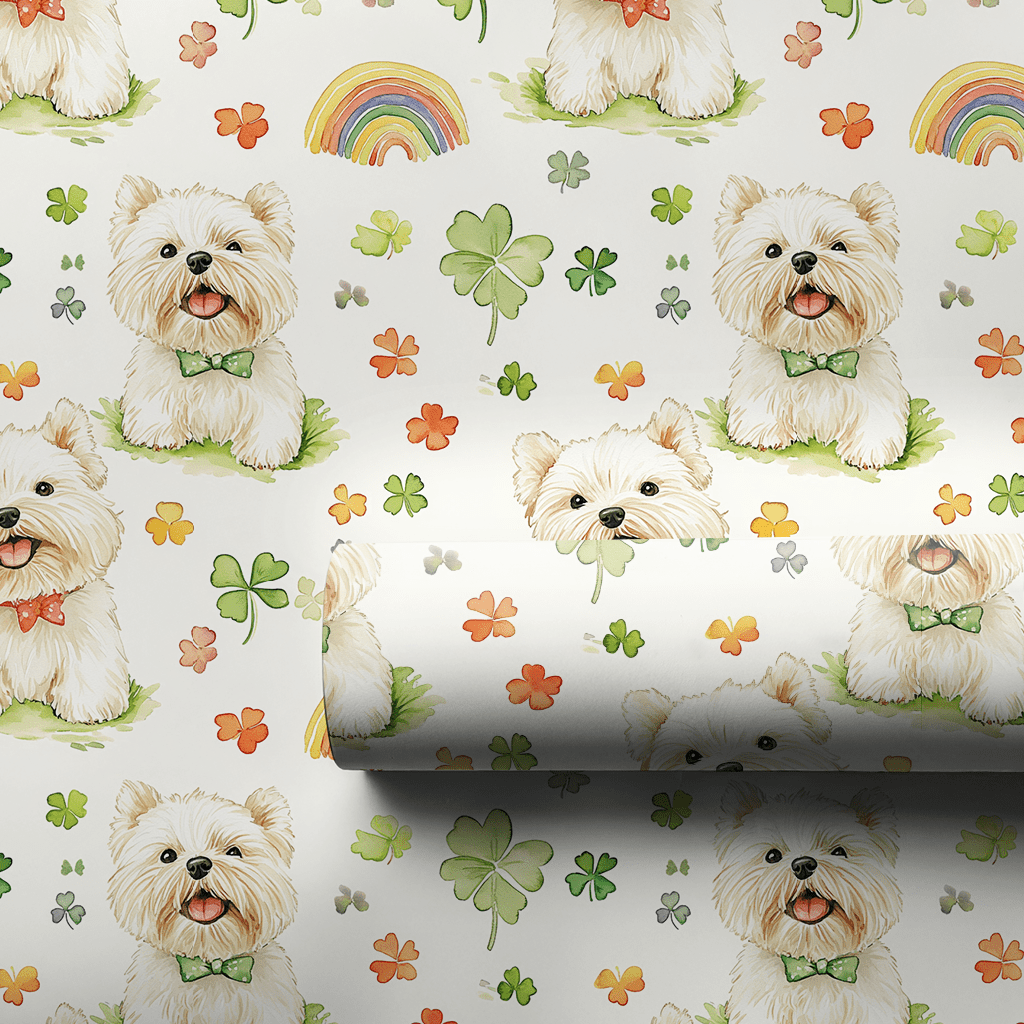 Rainbows with the Westies - Wrapping Paper - Aspen & Arlo