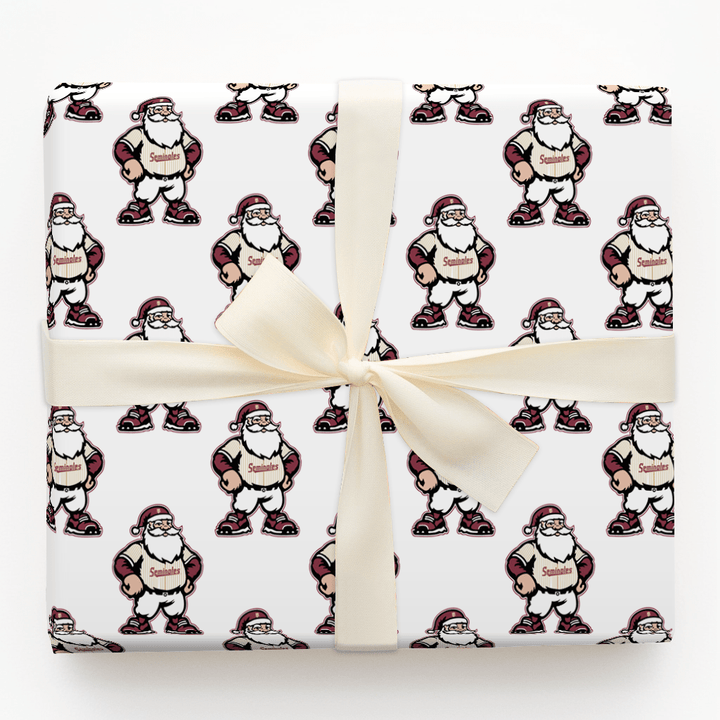 Santa Swings Garnet - Wrapping Paper - Aspen & Arlo