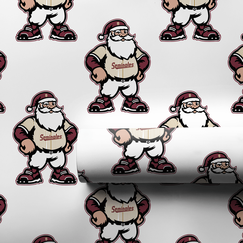 Santa Swings Garnet - Wrapping Paper - Aspen & Arlo
