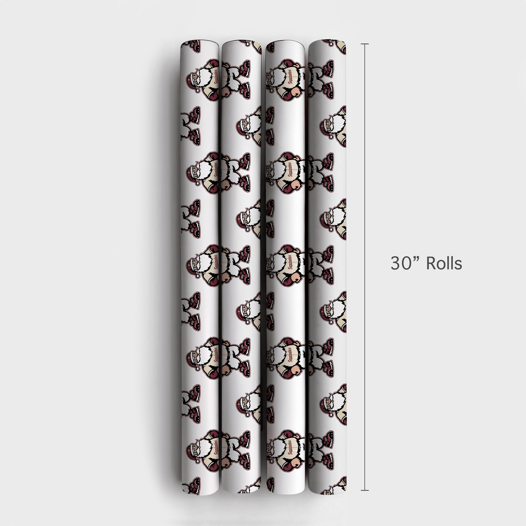 Santa Swings Garnet - Wrapping Paper - Aspen & Arlo