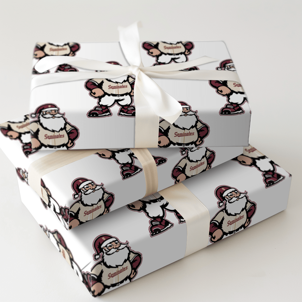 Santa Swings Garnet - Wrapping Paper - Aspen & Arlo
