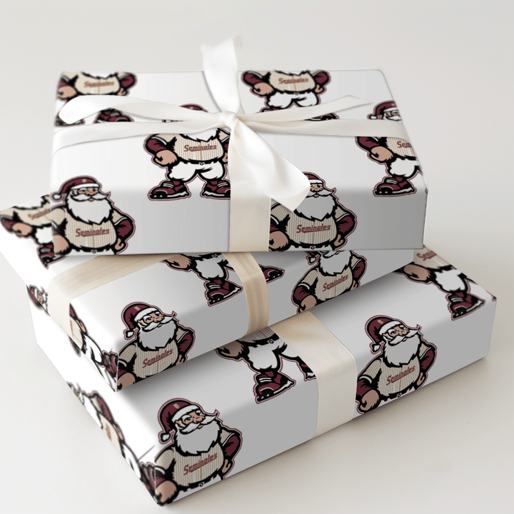 Santa Swings Garnet - Wrapping Paper - Aspen & Arlo