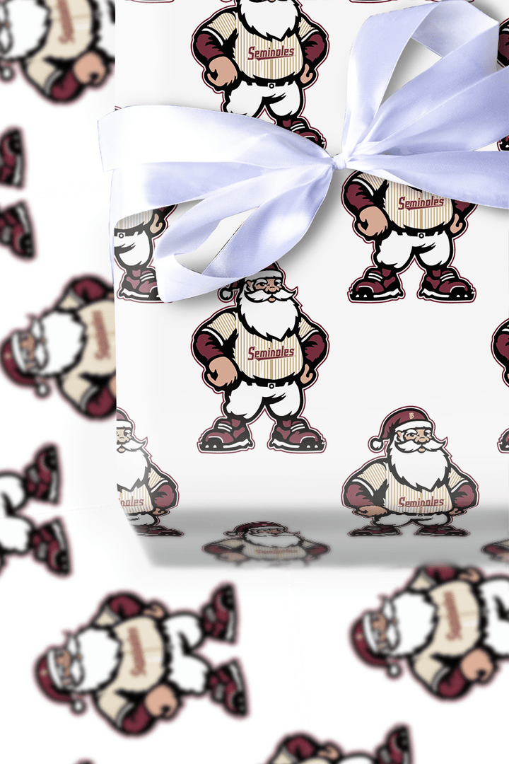 Santa Swings Garnet - Wrapping Paper - Aspen & Arlo