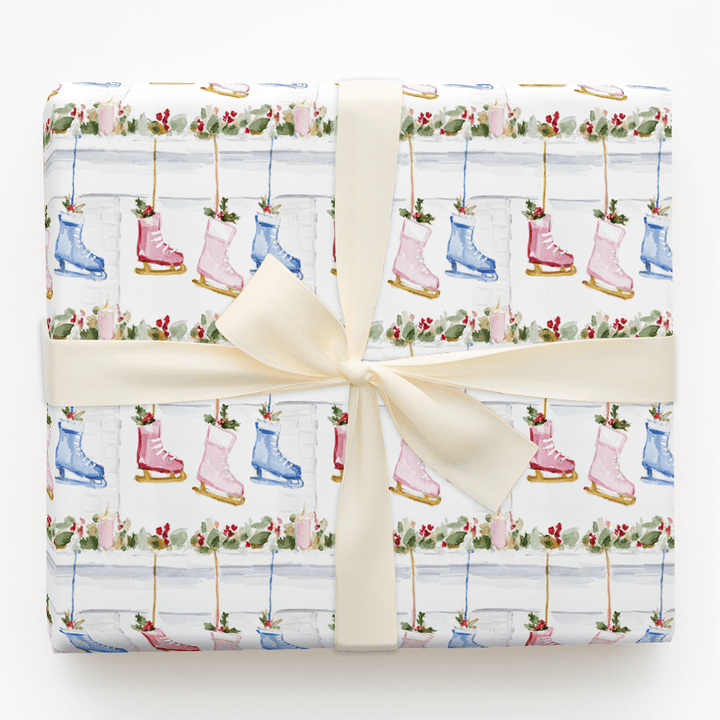 Stocking Skate - Wrapping Paper - Aspen & Arlo