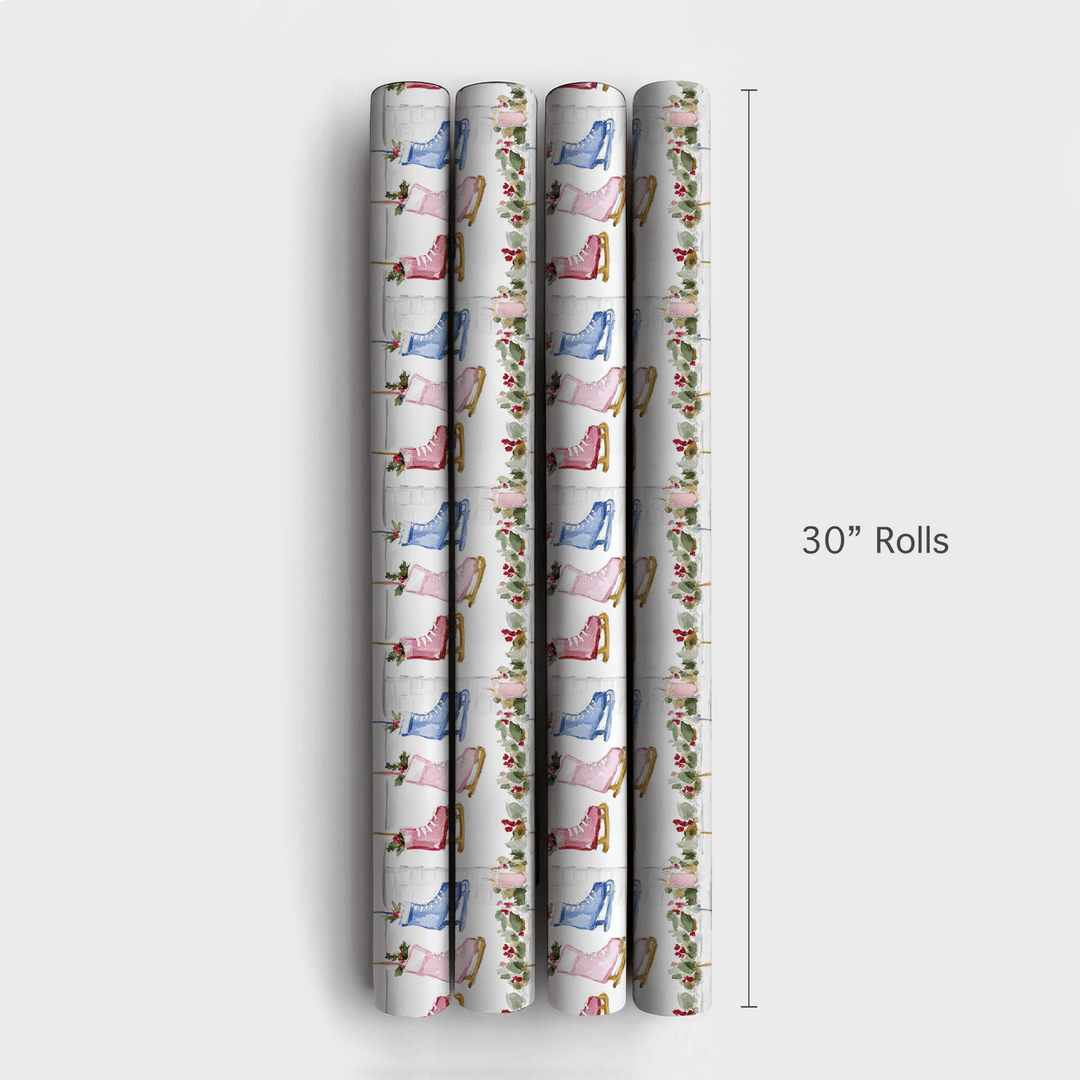 Stocking Skate - Wrapping Paper - Aspen & Arlo