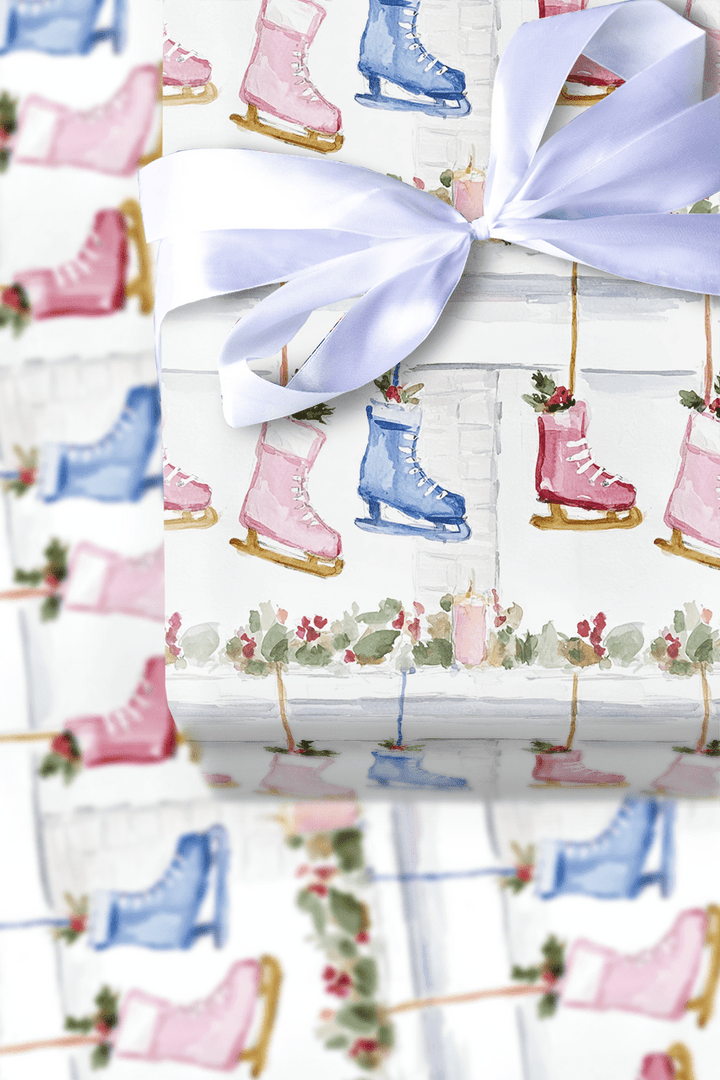 Stocking Skate - Wrapping Paper - Aspen & Arlo
