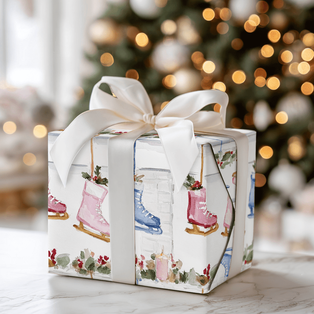 Stocking Skate - Wrapping Paper - Aspen & Arlo