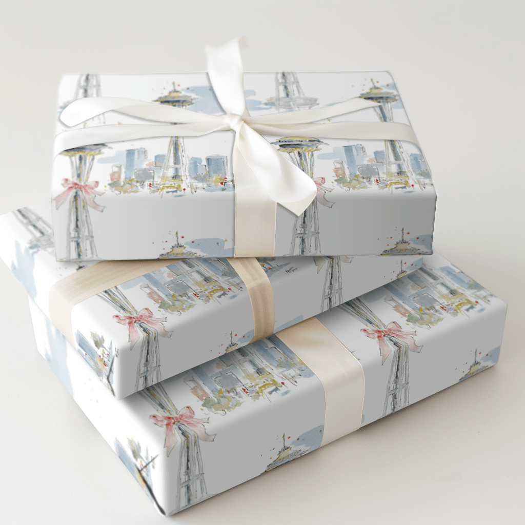 Seattle Sleigh - Wrapping Paper - Aspen & Arlo