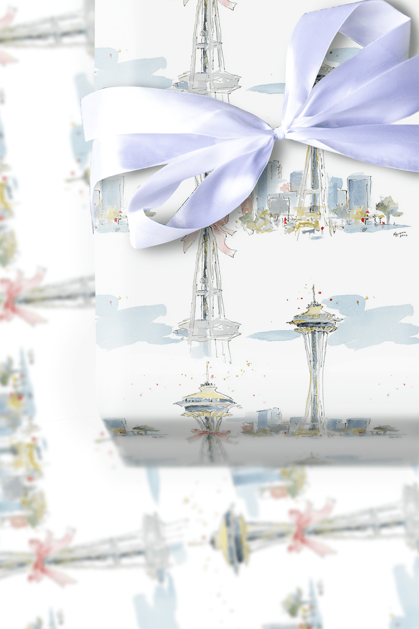 Seattle Sleigh - Wrapping Paper - Aspen & Arlo