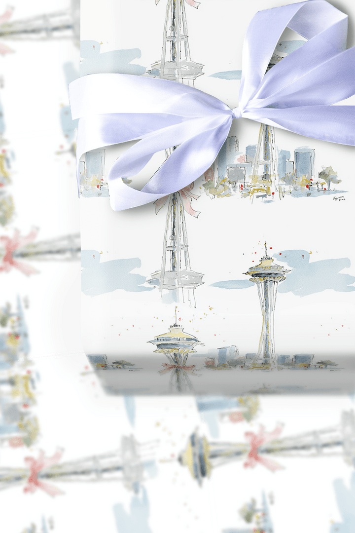 Seattle Sleigh - Wrapping Paper - Aspen & Arlo