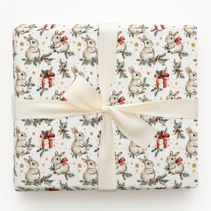 Winter Meadow Bunnies - Wrapping Paper - Aspen & Arlo
