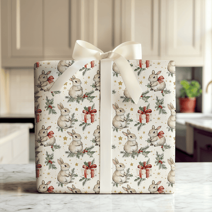 Winter Meadow Bunnies - Wrapping Paper - Aspen & Arlo