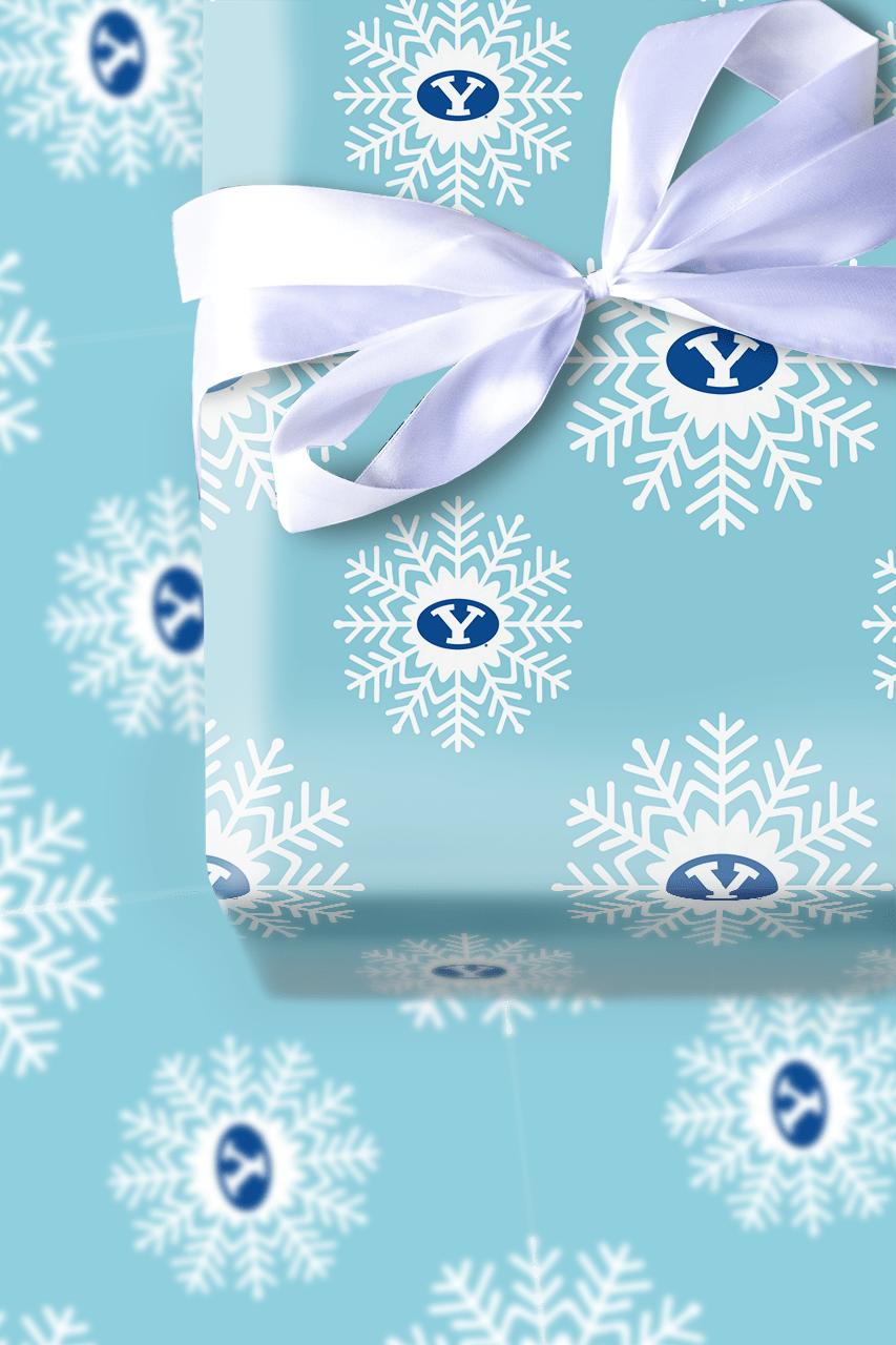 BYU Snowflake - Wrapping Paper - Aspen & Arlo