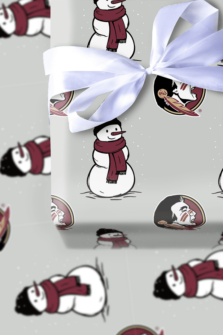 FSU Snowman - Wrapping Paper - Aspen & Arlo