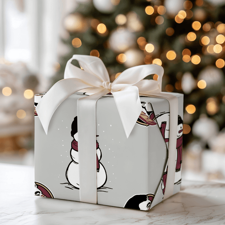 FSU Snowman - Wrapping Paper - Aspen & Arlo
