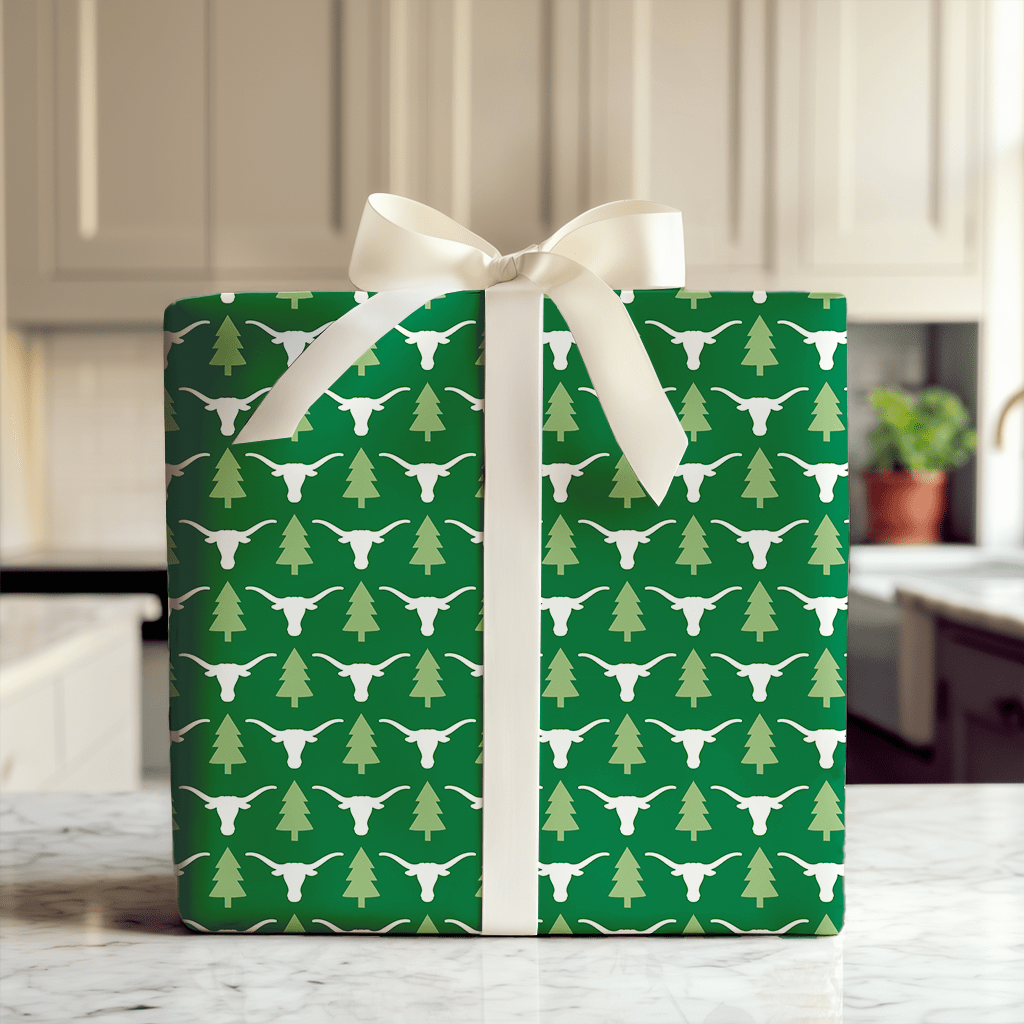 Longhorn Holiday Pines - Wrapping Paper - Aspen & Arlo