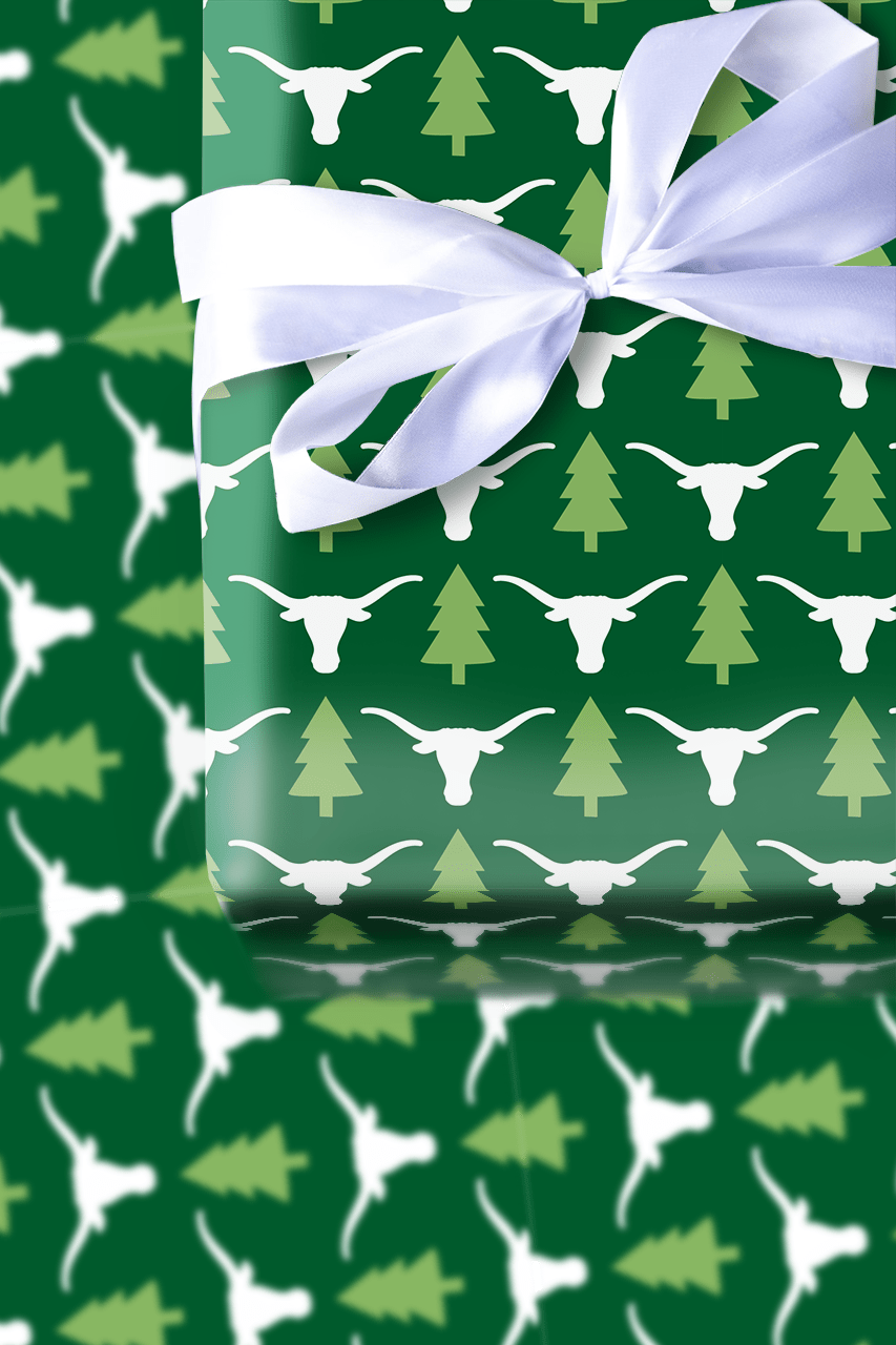 Longhorn Holiday Pines - Wrapping Paper - Aspen & Arlo