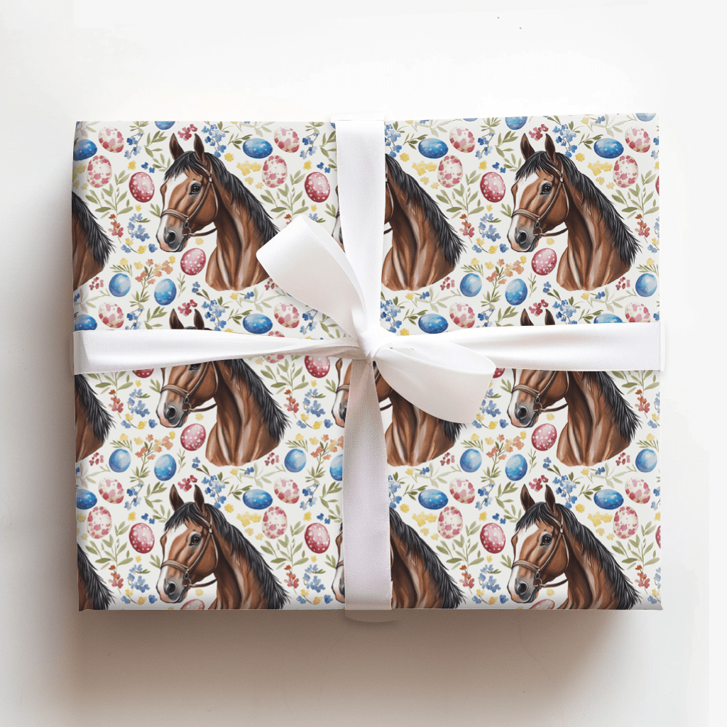 Easter Eggs with the Thoroughbred - Wrapping Paper - Aspen & Arlo