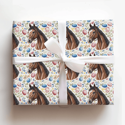 Easter Eggs with the Thoroughbred - Wrapping Paper - Aspen & Arlo