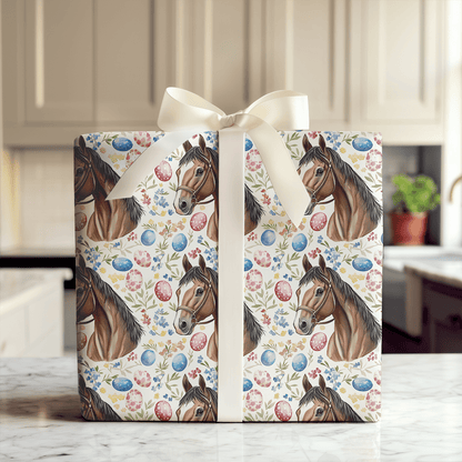 Easter Eggs with the Thoroughbred - Wrapping Paper - Aspen & Arlo