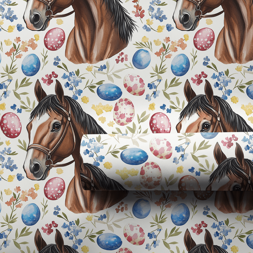 Easter Eggs with the Thoroughbred - Wrapping Paper - Aspen & Arlo