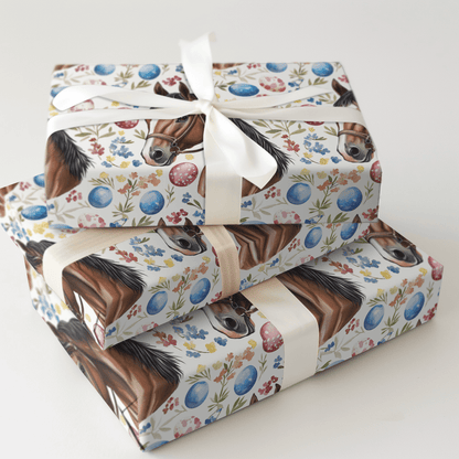 Easter Eggs with the Thoroughbred - Wrapping Paper - Aspen & Arlo