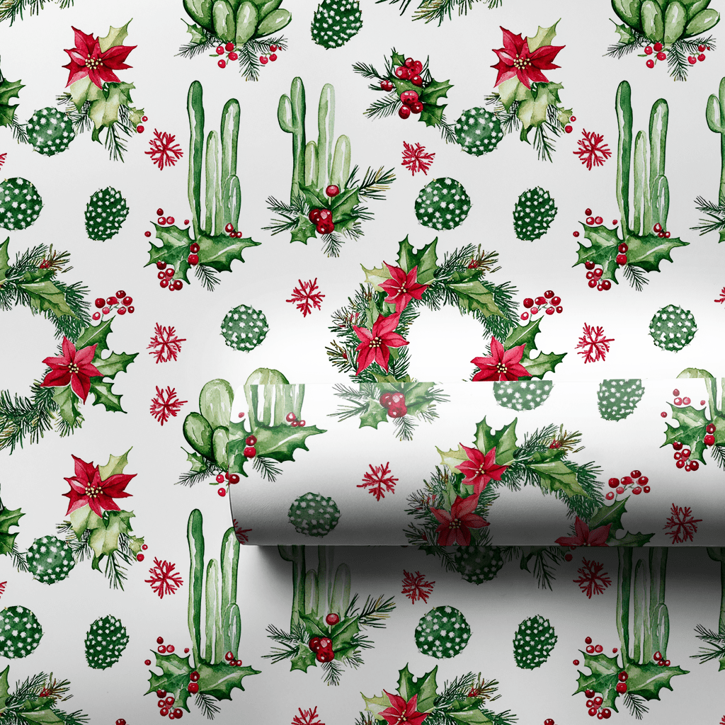 Cactus and Carols - Wrapping Paper - Aspen & Arlo