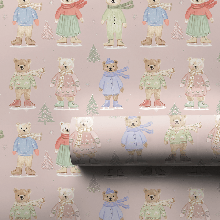Cozy on Ice - Wrapping Paper - Aspen & Arlo