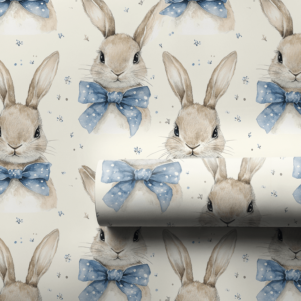 Bowtie Bunny Hop - Wrapping Paper - Aspen & Arlo