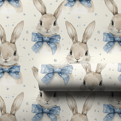 Bowtie Bunny Hop - Wrapping Paper - Aspen & Arlo