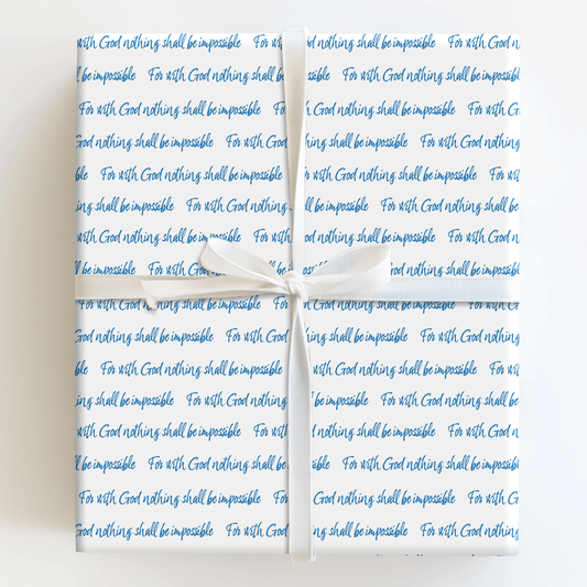 Nothing Is Impossible in Blue - Wrapping Paper - Aspen & Arlo