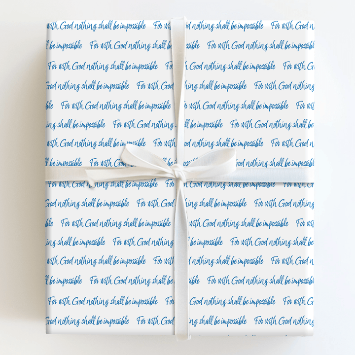 Nothing Is Impossible in Blue - Wrapping Paper - Aspen & Arlo