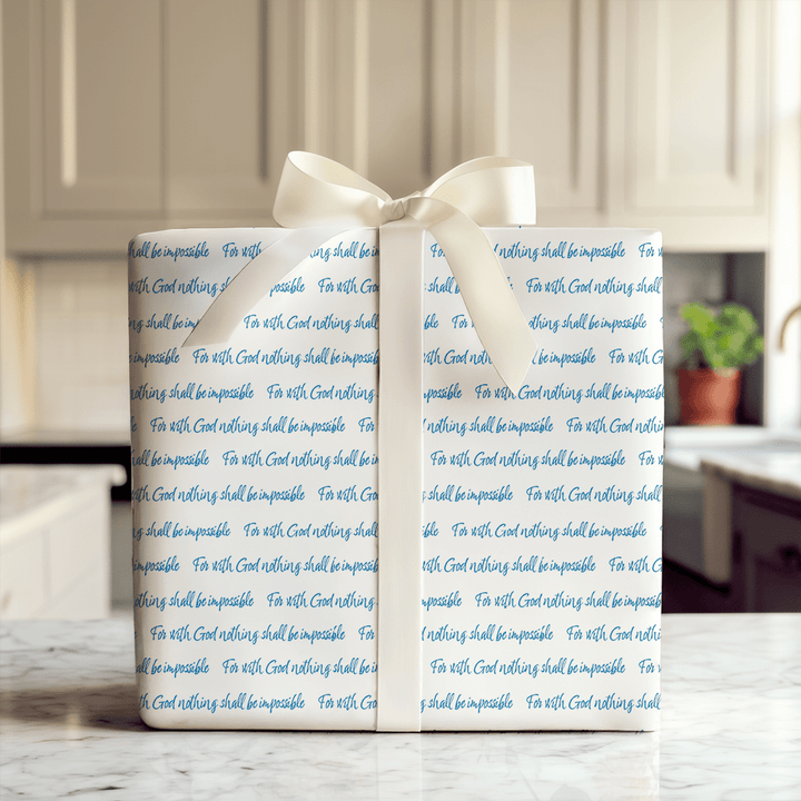Nothing Is Impossible in Blue - Wrapping Paper - Aspen & Arlo