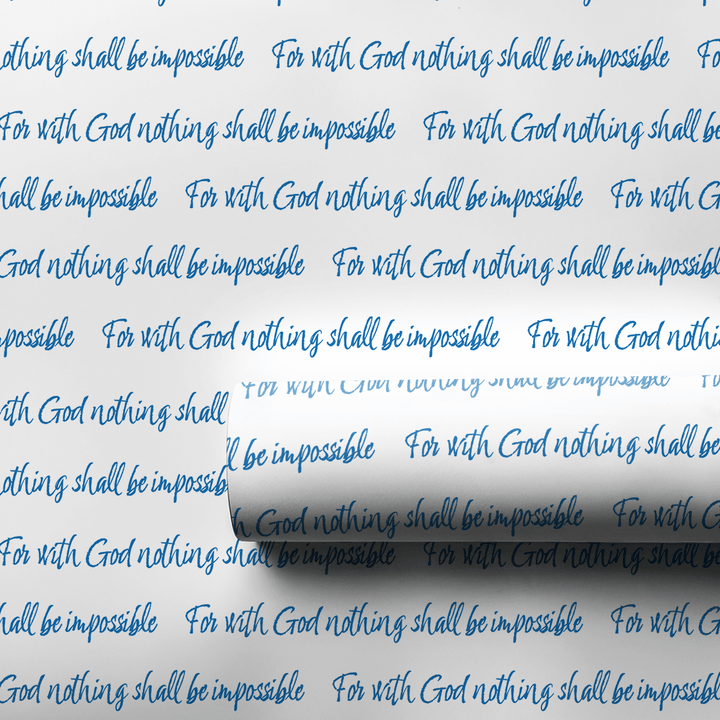 Nothing Is Impossible in Blue - Wrapping Paper - Aspen & Arlo