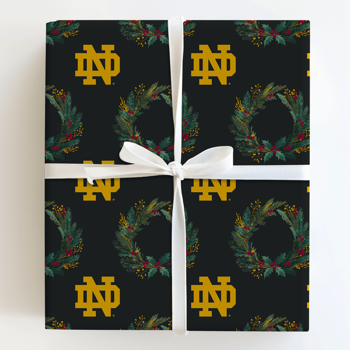 Blue & Gold Garland - Wrapping Paper - Aspen & Arlo