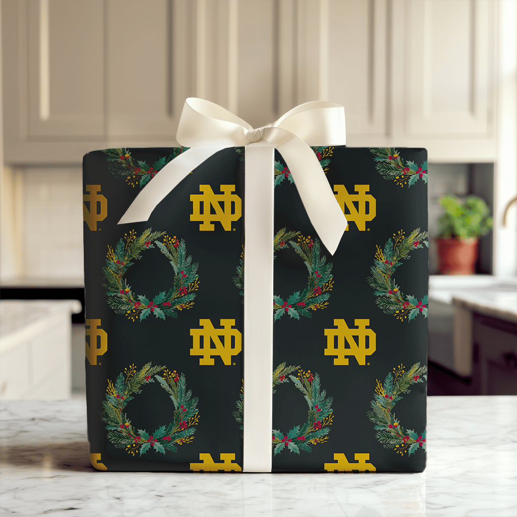 Blue & Gold Garland - Wrapping Paper - Aspen & Arlo