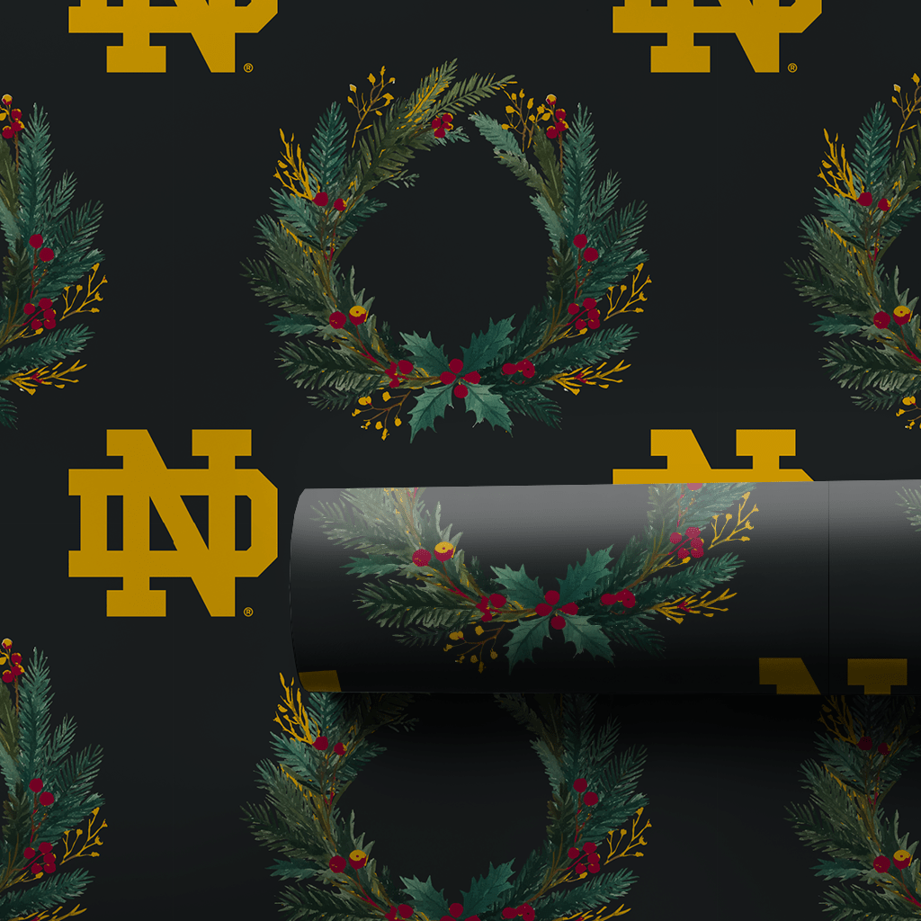Blue & Gold Garland - Wrapping Paper - Aspen & Arlo