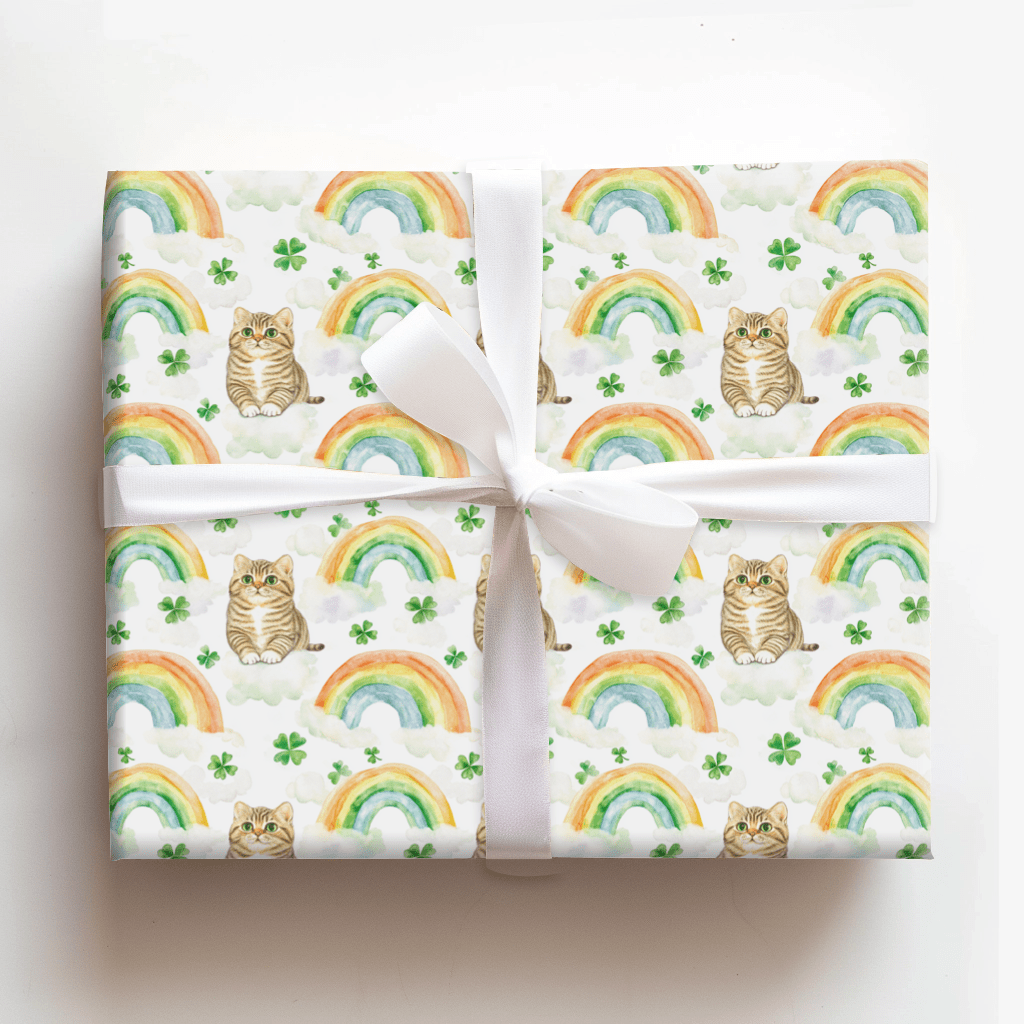 Rainbows with the Scottish Fold - Wrapping Paper - Aspen & Arlo