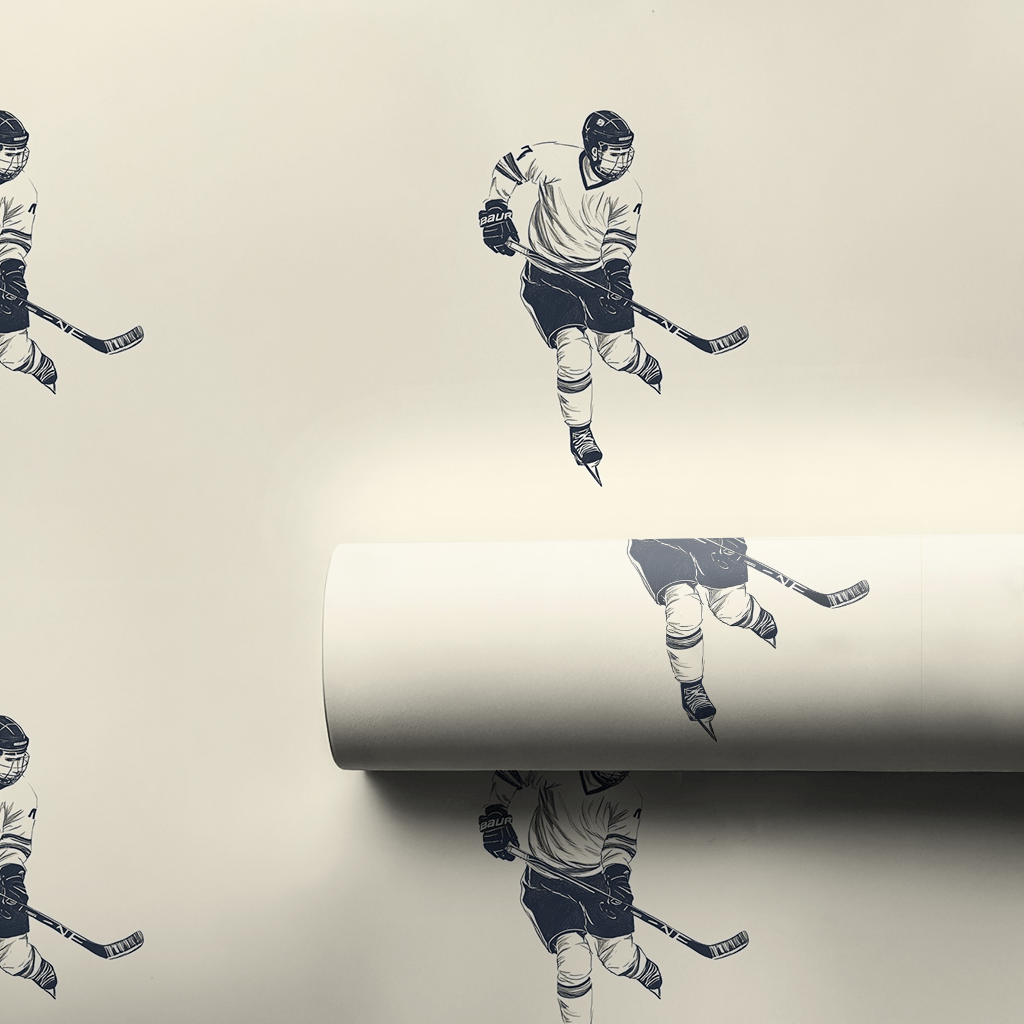 Center Ice - Wrapping Paper - Aspen & Arlo