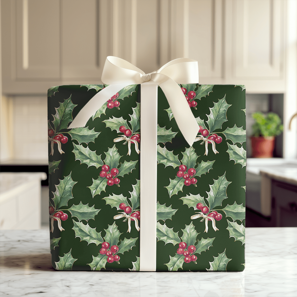Midnight Mistletoe - Wrapping Paper - Aspen & Arlo