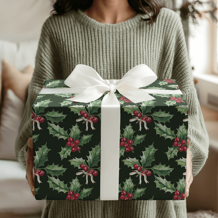 Midnight Mistletoe - Wrapping Paper - Aspen & Arlo