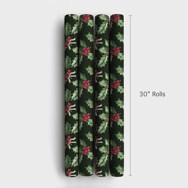 Midnight Mistletoe - Wrapping Paper - Aspen & Arlo