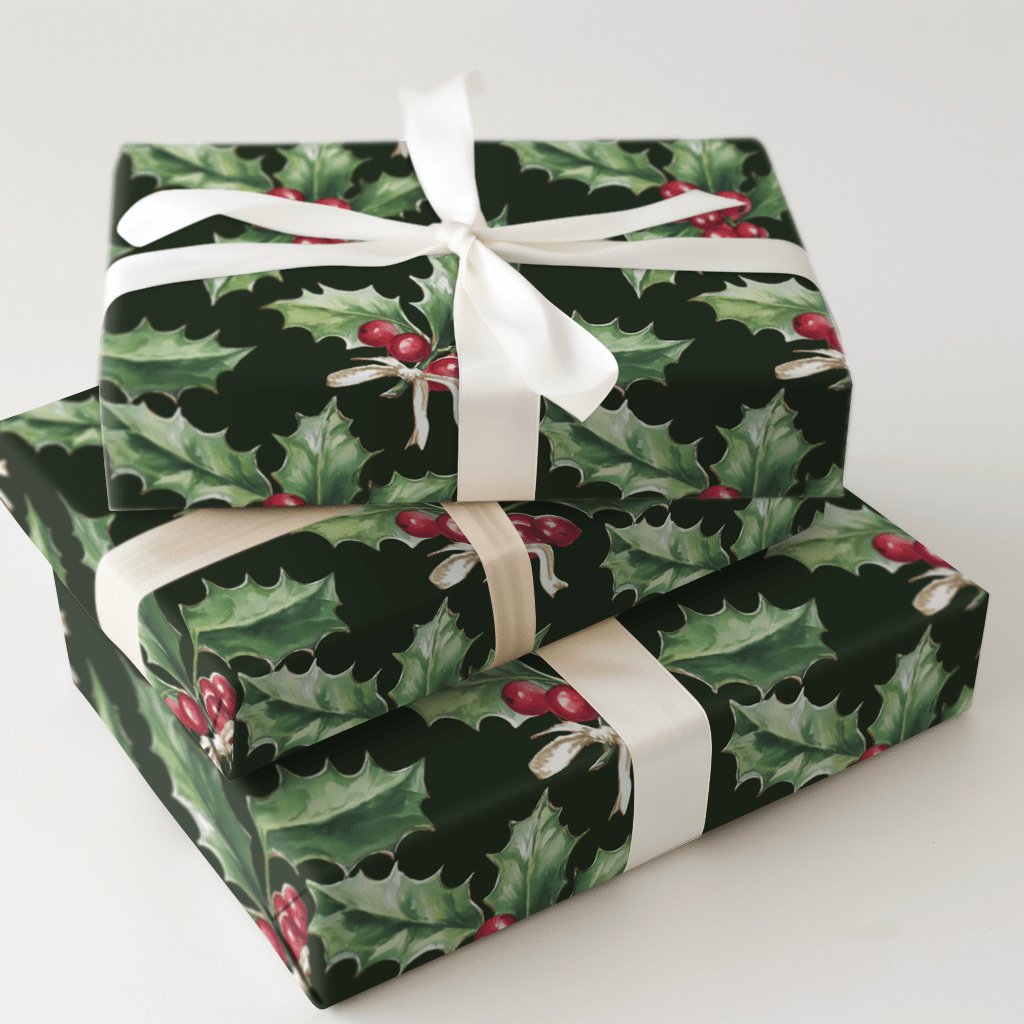 Midnight Mistletoe - Wrapping Paper - Aspen & Arlo
