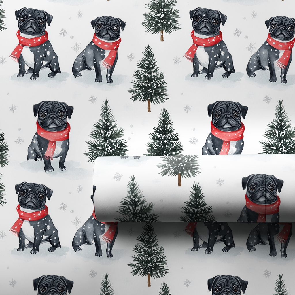 Snow Day for the Pug - 1 Roll