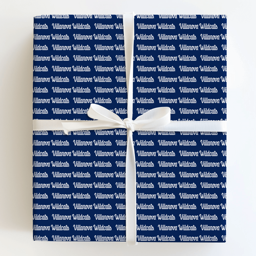 Wildcats Script on Blue - Wrapping Paper - Aspen & Arlo