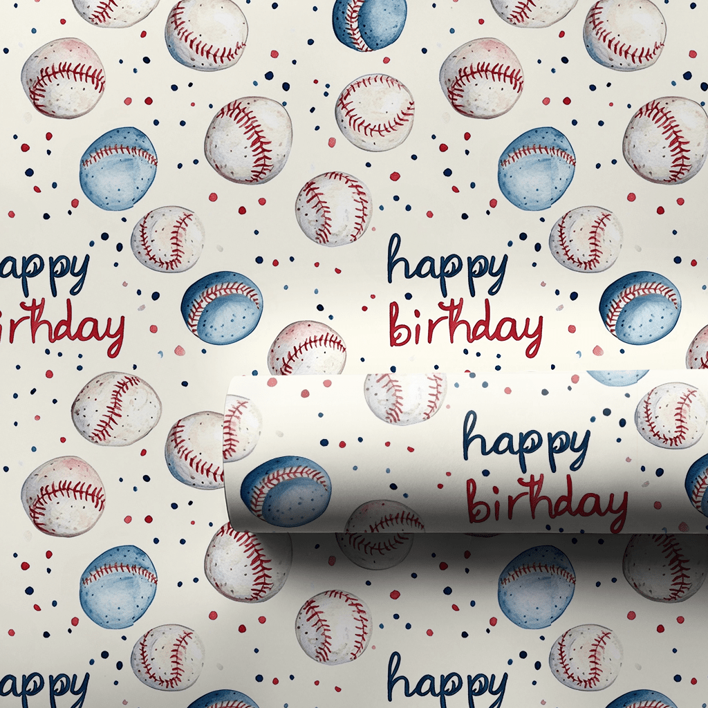 Rounding the Bases - Wrapping Paper - Aspen & Arlo